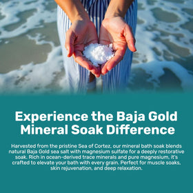 Baja Gold Ocean Mineral Soak bag open for easy pouring