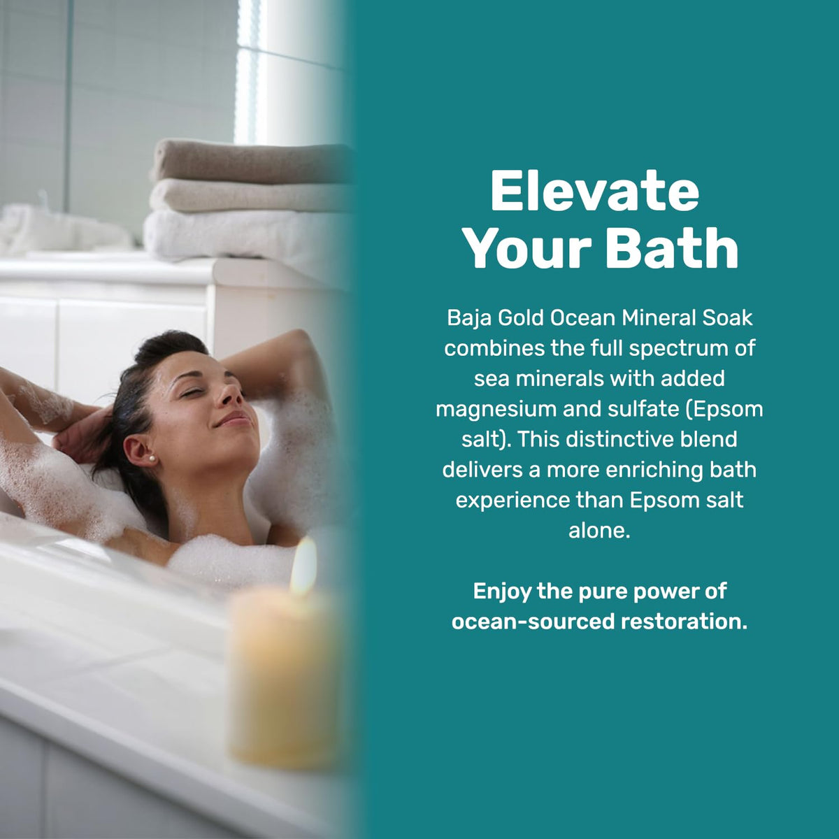 Baja Gold Ocean Mineral Soak foot soak for relaxing respite