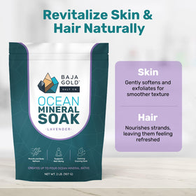 Baja Gold Ocean Mineral Soak ingredients diagram showing minerals