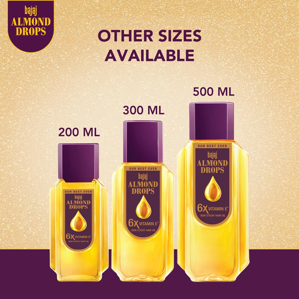 Bajaj Almond Drops apply routine blends easily into hair for everyday use.