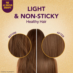 Bajaj Almond Drops scalp nourishment supports healthier hair from root to tip.