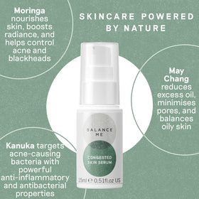 Balance Me acne spot treatment close-up highlighting redness reduction potential