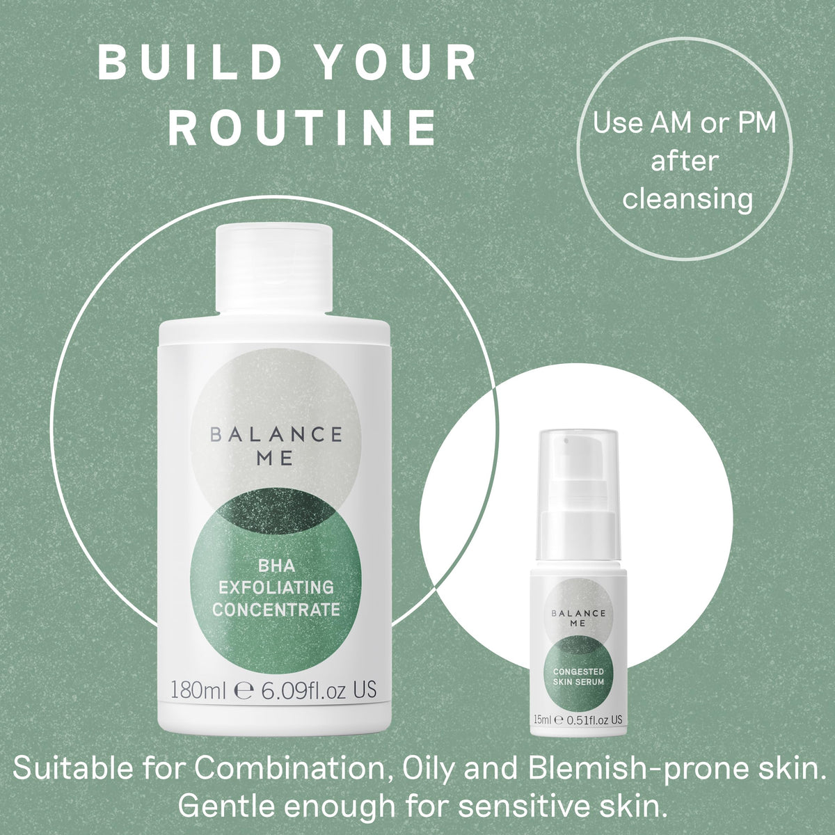 Balance Me rice bran oil close-up showing nourishing skin conditioning