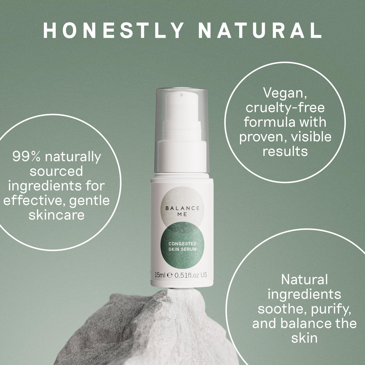 Balance Me skin nourishing close-up illustrating non-drying formula benefits