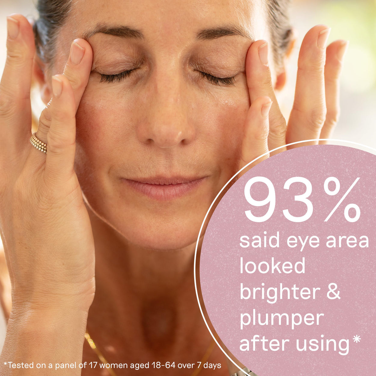 Balance Me Wonder Eye Cream witch hazel icon indicating soothing properties