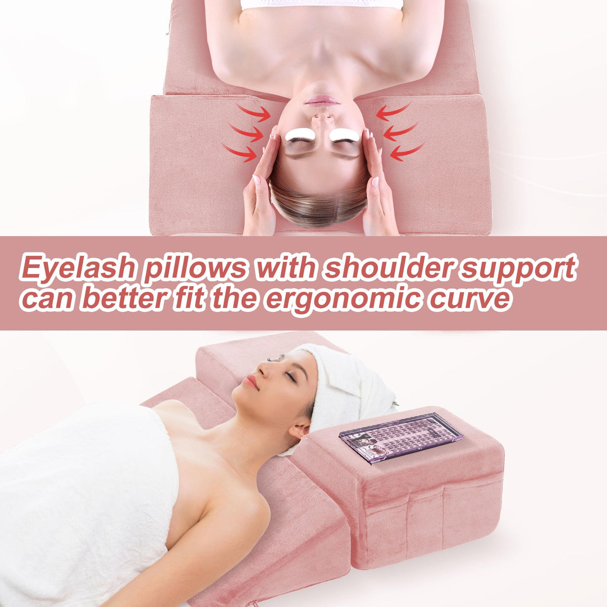 BALAPET Lash Pillow side-pockets keep essential tools within easy reach.