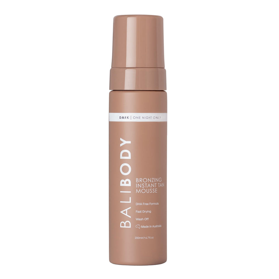 Bali Body Instant Tan Mousse bottle ready for a streak-free glow