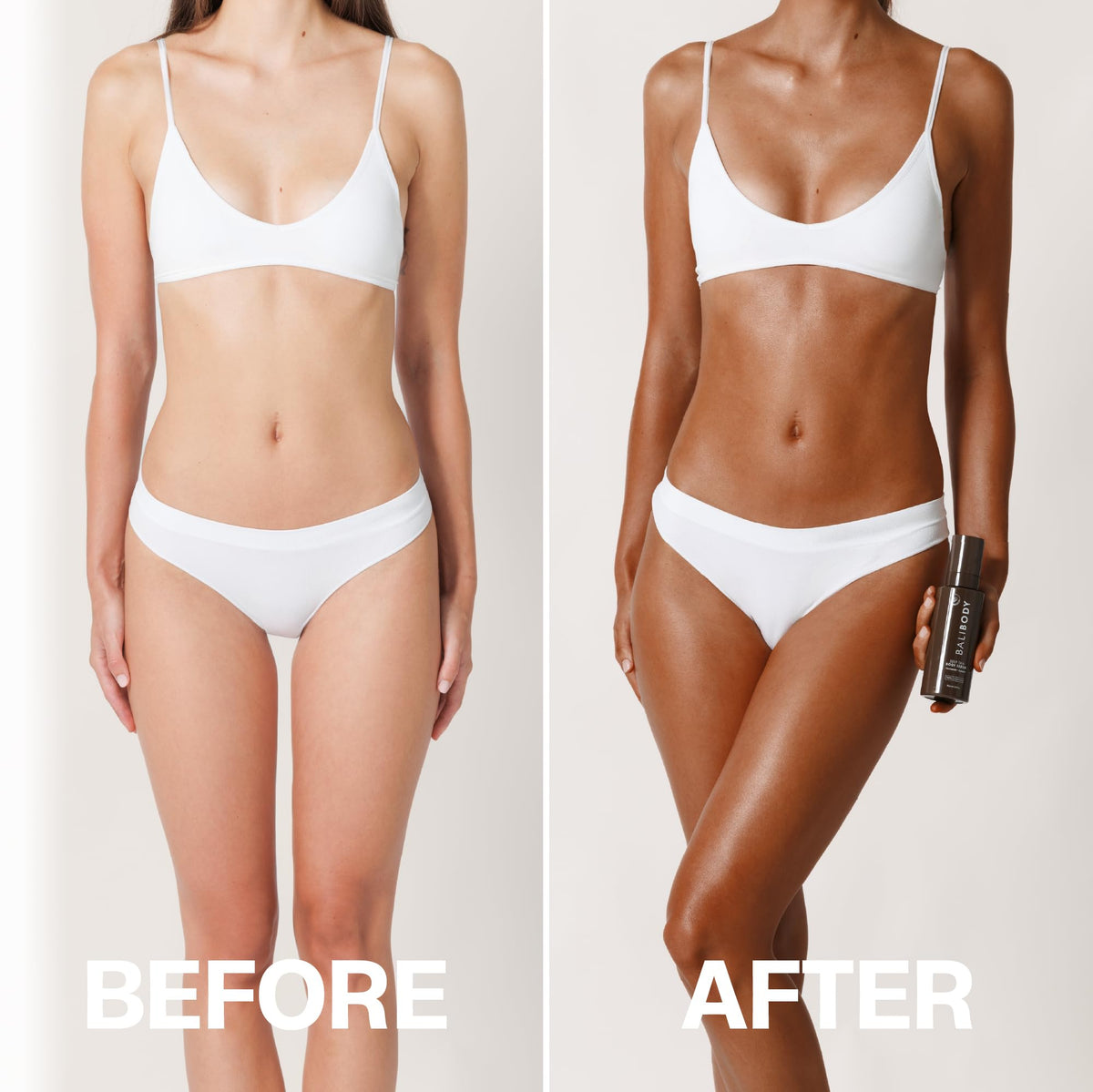 Bali Body Self Tan Serum swirled texture on skin for even tone