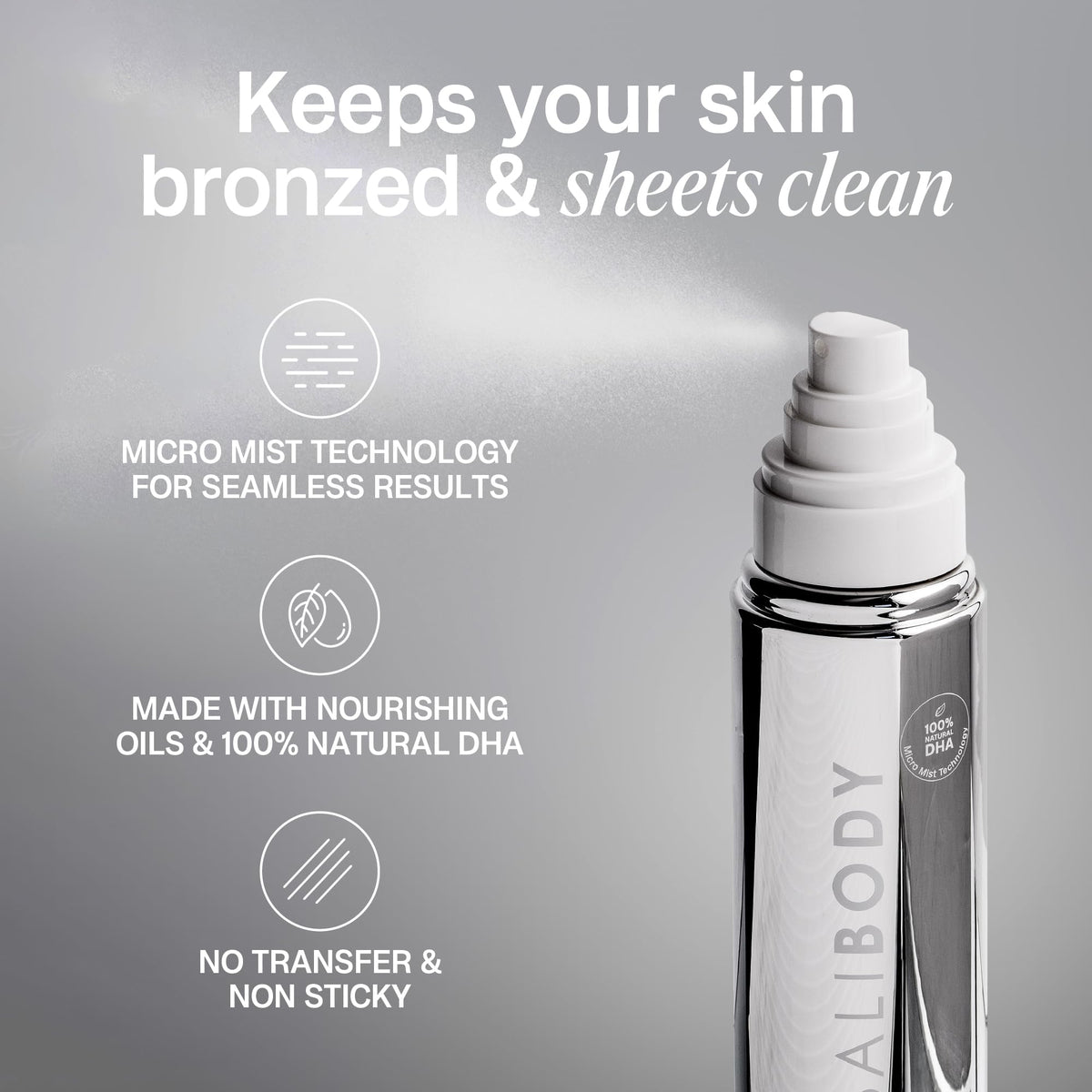 Bali Body Self Tan luxe mitt aids smooth, even blending.