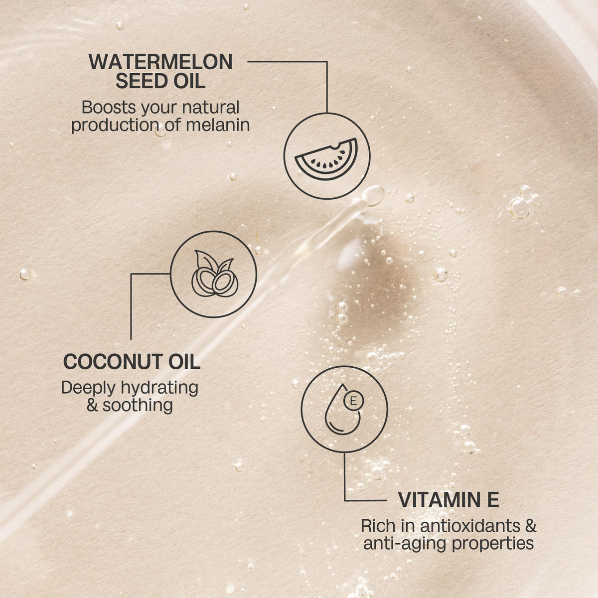 Bali Body Watermelon Tanning Oil SPF 6 glow on skin for sun-kissed look.