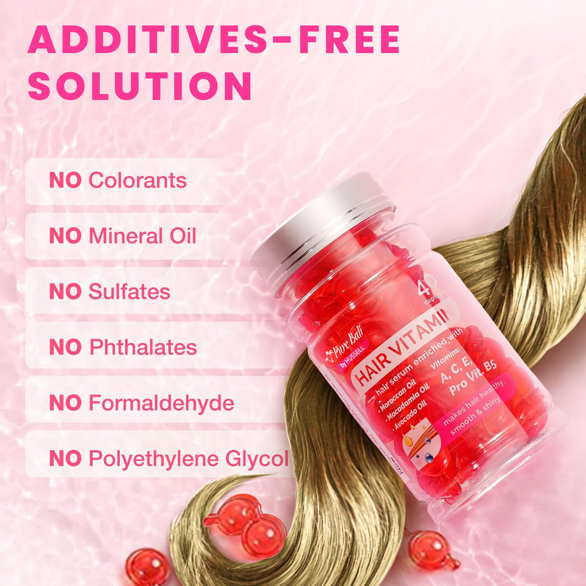 Gift-ready Bali Secret hair vitamins packaging shown.
