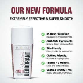 Bali Secrets The Smooth roll-on application demonstrates easy, mess-free daily use.