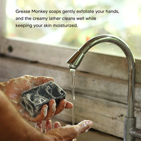 Bali Soap Grease Monkey rinse leaves clean, residue-free finish