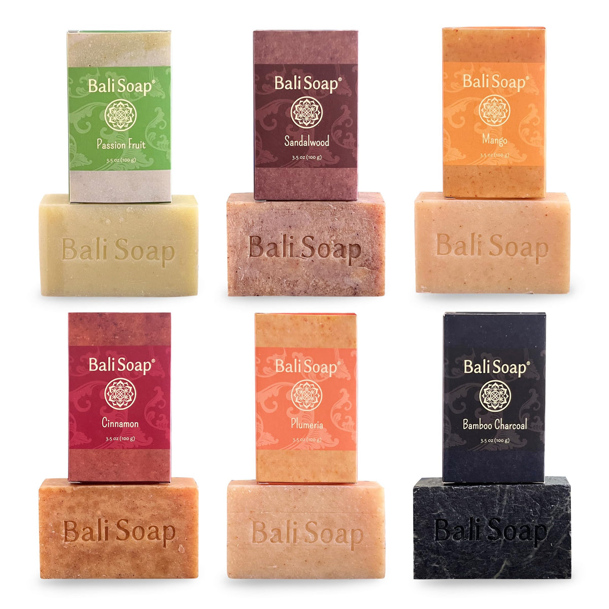 Bali Soap moisturizing-oils swirl produces creamy lather for skin hydration.