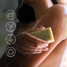 Bali Soap tropical-scent profile suggests lemongrass and coconut notes.