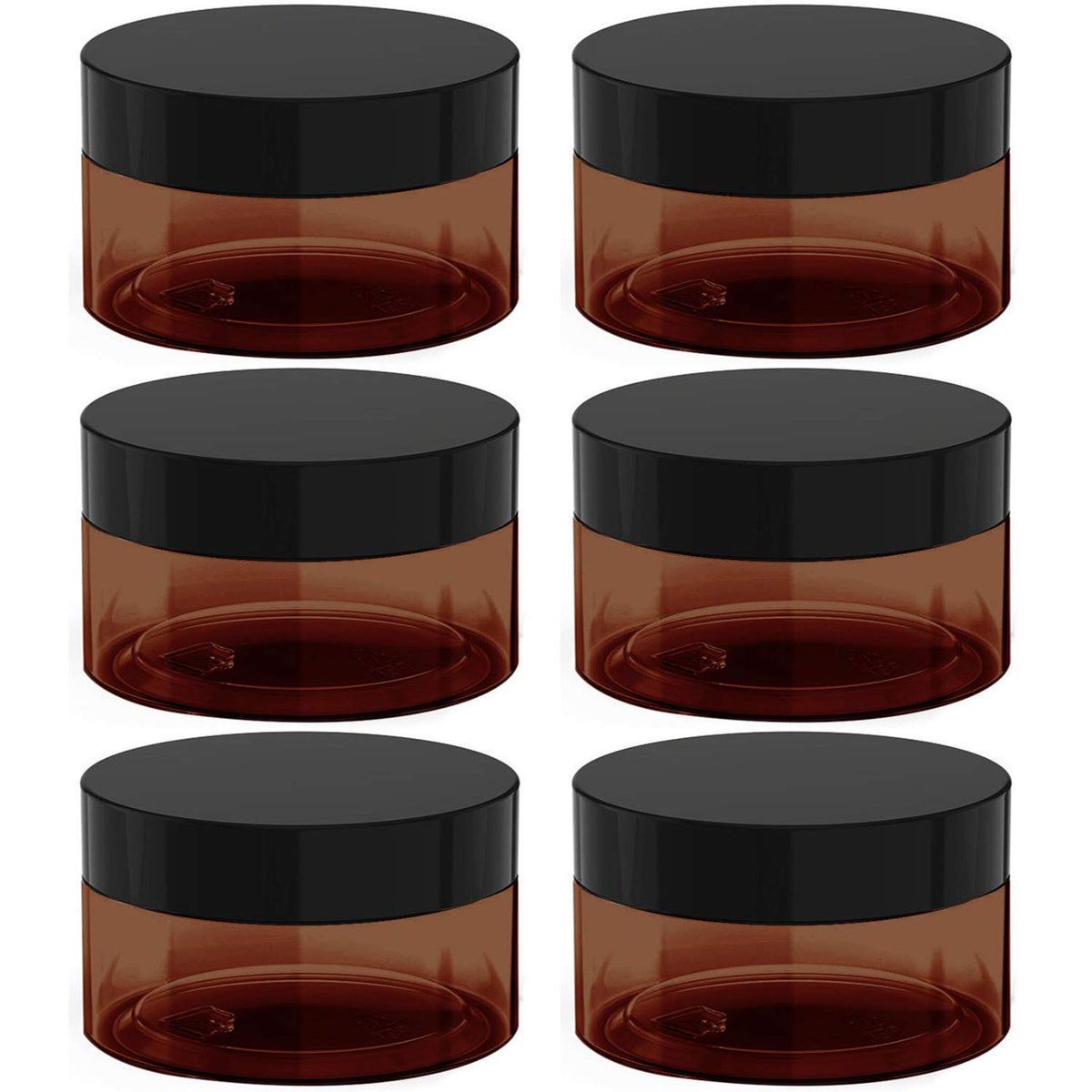 BallHull amber jar with lid protects cosmetics during travel.