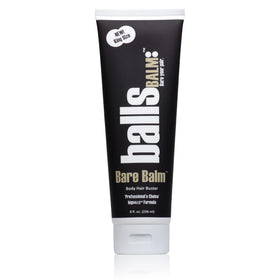 ballsBALM Bare Balm bottle front, a professional hair management cream.