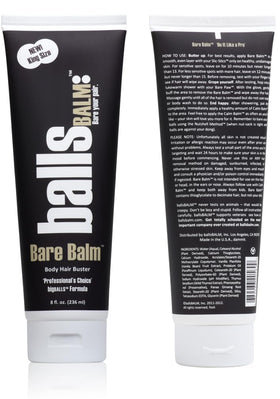 ballsBALM Bare Balm 8oz tube for easy at-home use.