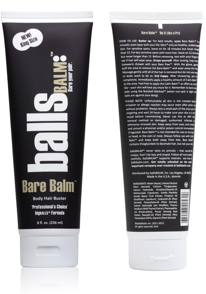 ballsBALM exfoliating glove enables gentle skin prep before removal.