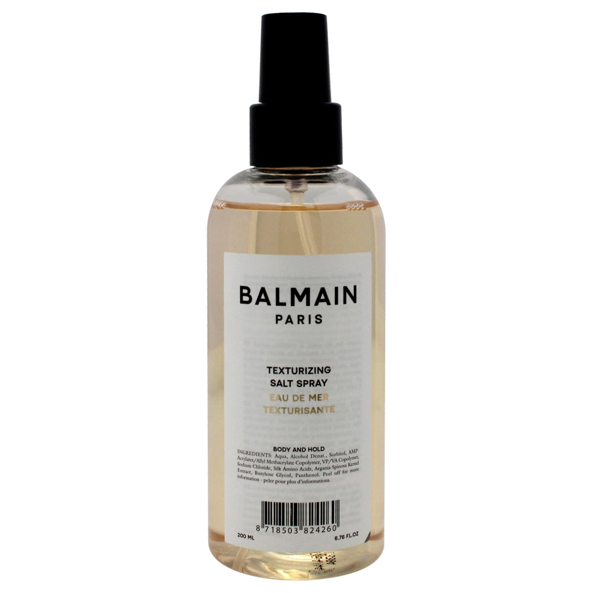 Balmain Texturizing Salt Spray bottle for beach-ready volume and texture
