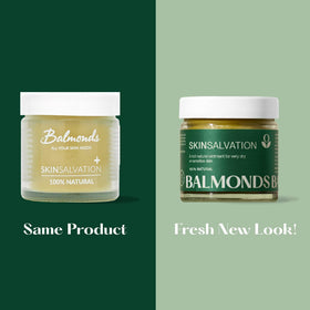 Calendula flowers highlight soothing botanicals in Balmonds Skin Salvation.