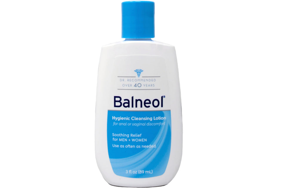 Balneol Hygienic Cleansing Lotion bottle front for convenient, gentle cleansing on the go.