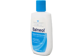 Balneol Hygienic Cleansing Lotion wrist application demonstrates quick, gentle cleansing.