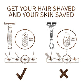 Bambaw razor gliding on skin during a shave for comfortable precision
