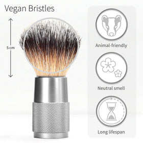 Bambaw synthetic bristles deliver rich lather for gentle prep.