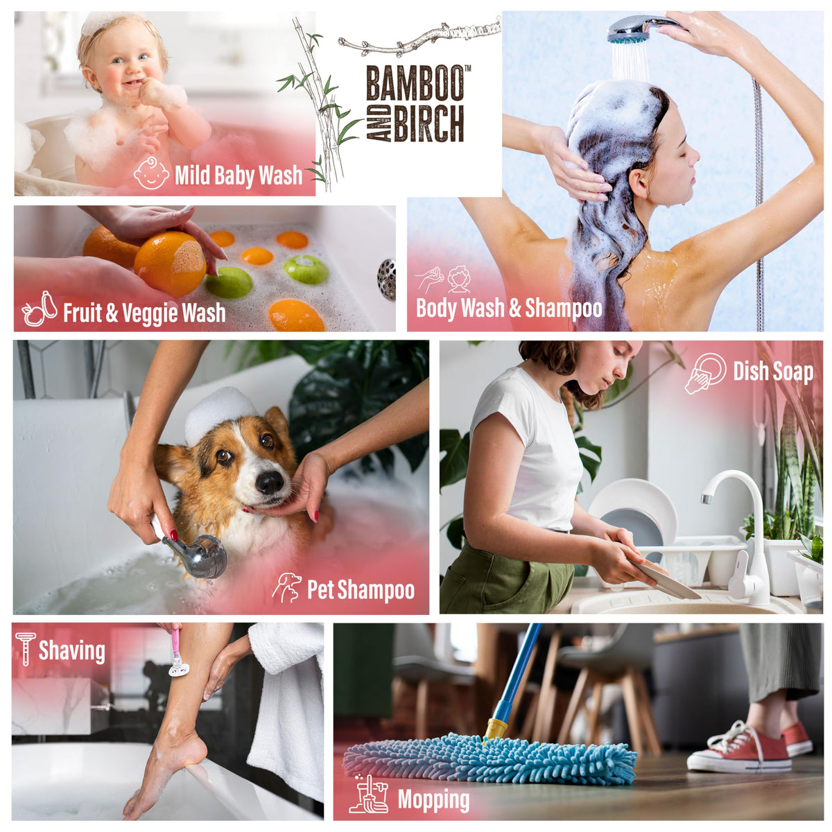 Bamboo and Birch Citrus Grapefruit scent pour—refreshing cleansing for hands and body.