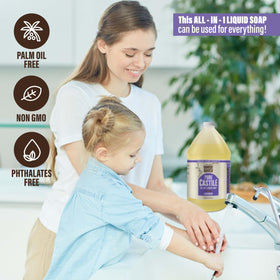 Bamboo and Birch lavender foaming lather suggests gentle cleansing.