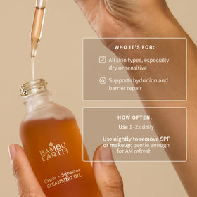 The oil blend of castor and squalane delivers omega-rich hydration.