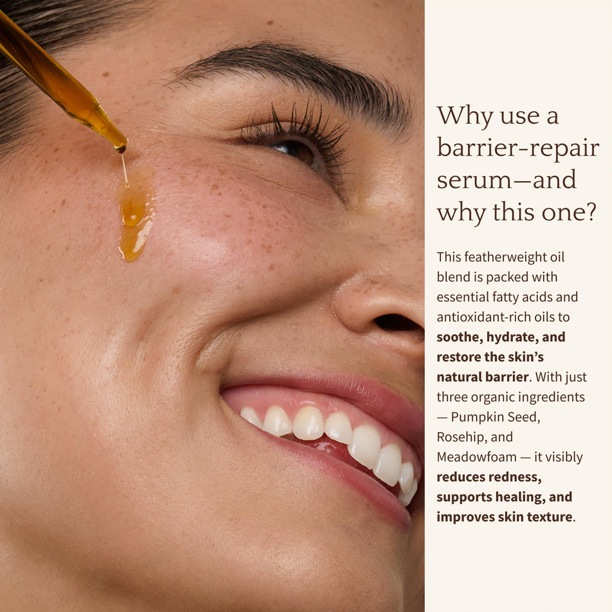 Texture close-up of Bambu Earth Rosehip Repairing Serum for a smooth feel