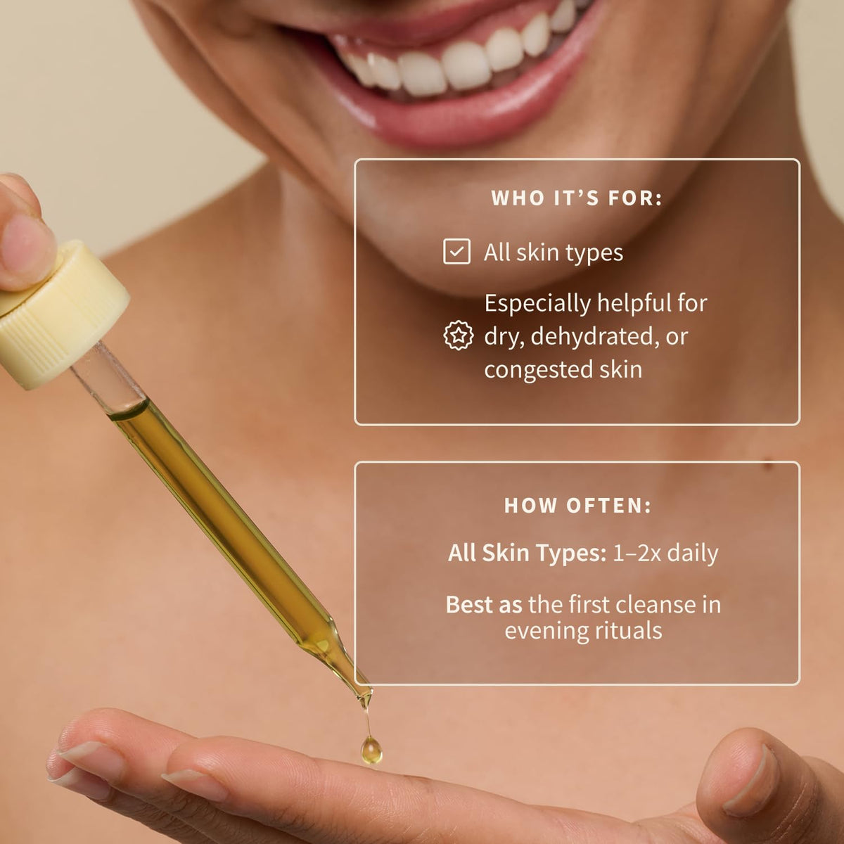 BAMBU EARTH Sunflower Cleansing Oil ingredients panel highlights tamanu oil for nourishment.