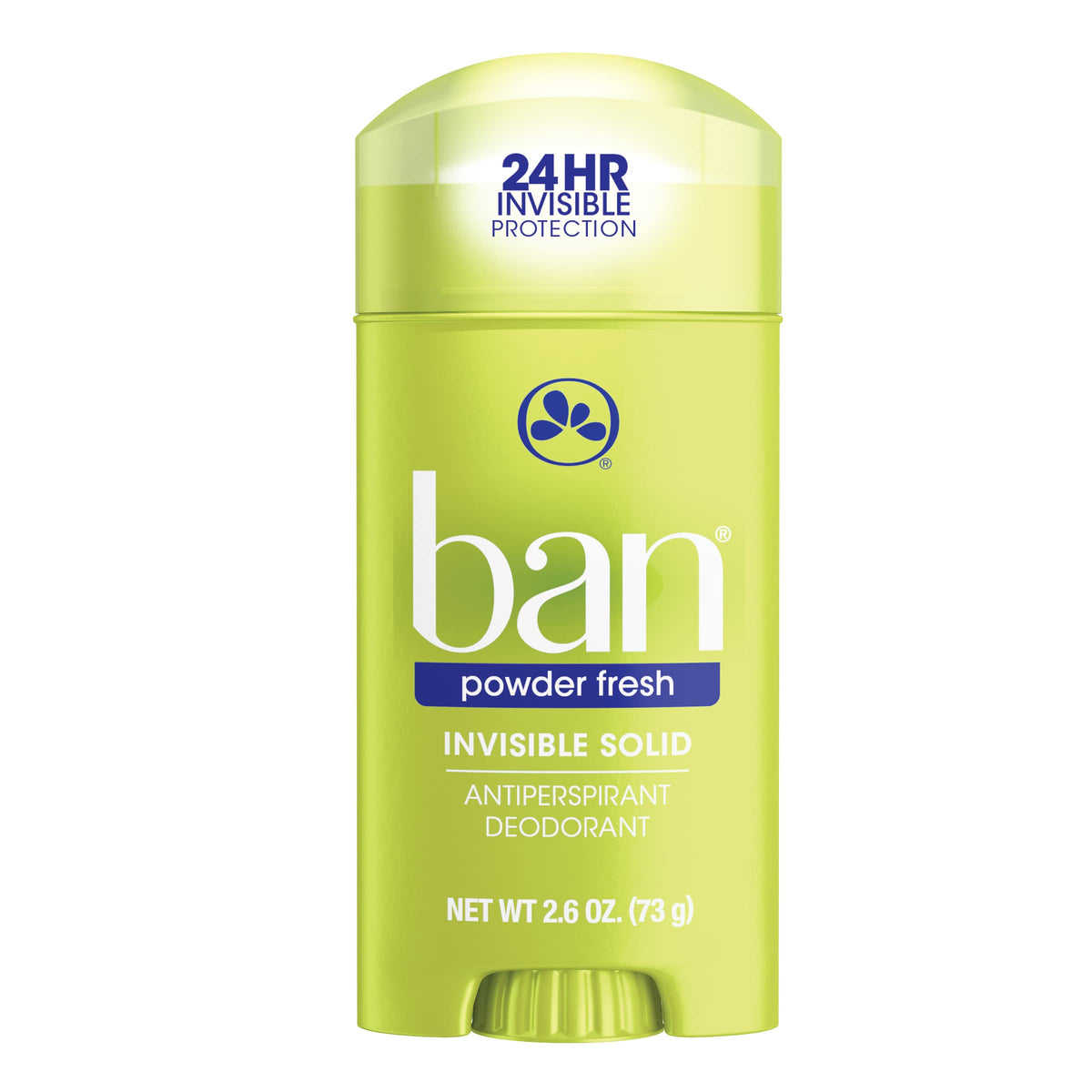 Ban Invisible Solid Antiperspirant Sweet Simplicity stick for all-day dryness.