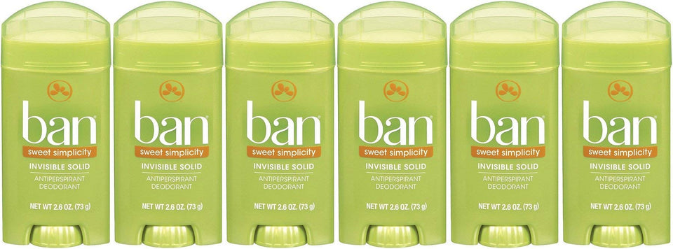 Ban Sweet Simplicity invisible solid deodorant bottle for all-day freshness