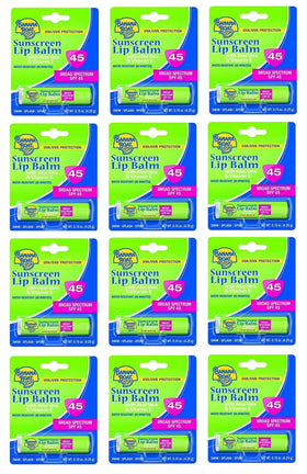 Banana Boat Aloe Vera Lip Balm SPF 45 tube provides hydration and sun protection.