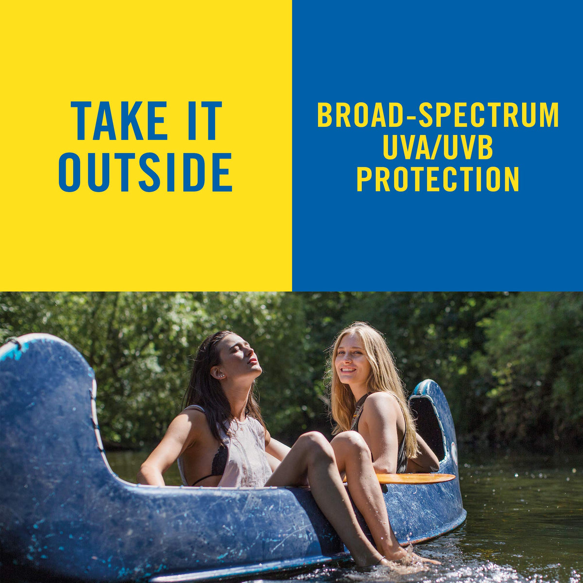 Banana Boat SPF 15 label on clear spray bottle for light sun protection