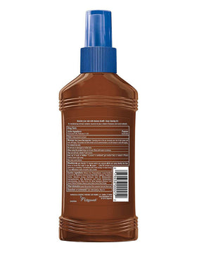 Banana Boat SPF4 spray oil on skin offers light protection.