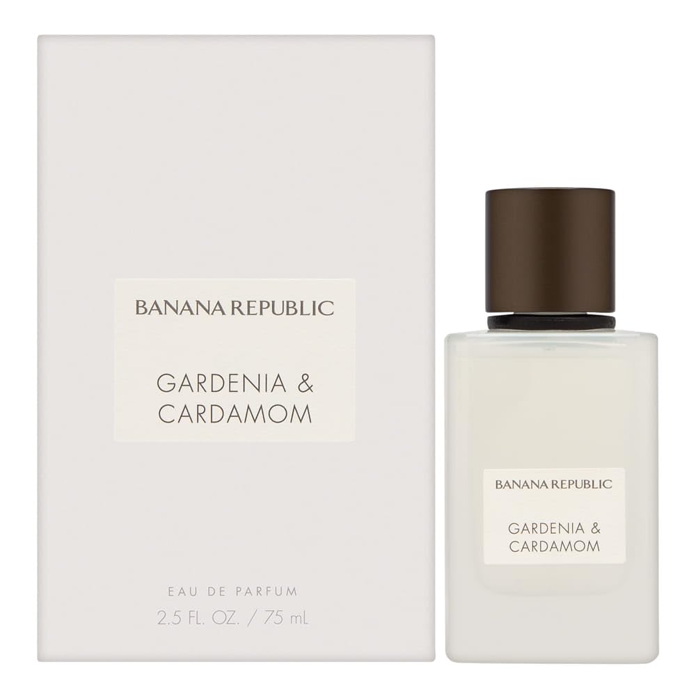Banana Republic Gardenia Cardamom bottle front view, showcasing refined floral notes for everyday elegance.
