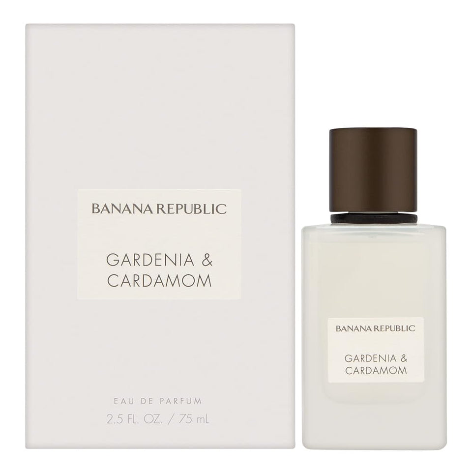 Banana Republic Gardenia Cardamom bottle front view, showcasing refined floral notes for everyday elegance.