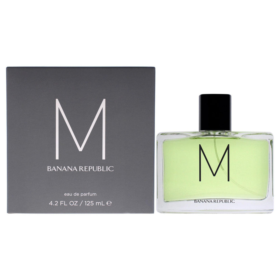 Banana Republic M Men EDP bottle front view, lasting freshness for daily casual wear
