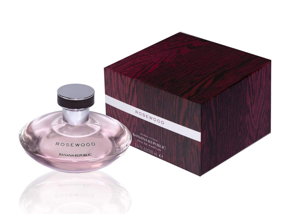 Banana Republic Rosewood EDP bottle close-up, ideal for daily wear and subtle sophistication