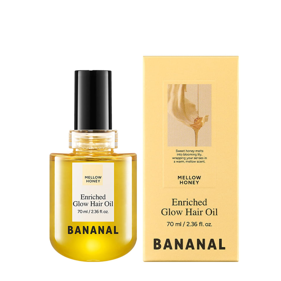 BANANAL Enriched Korean Bonding Hair Oil bottle pour highlights quick glow and light texture
