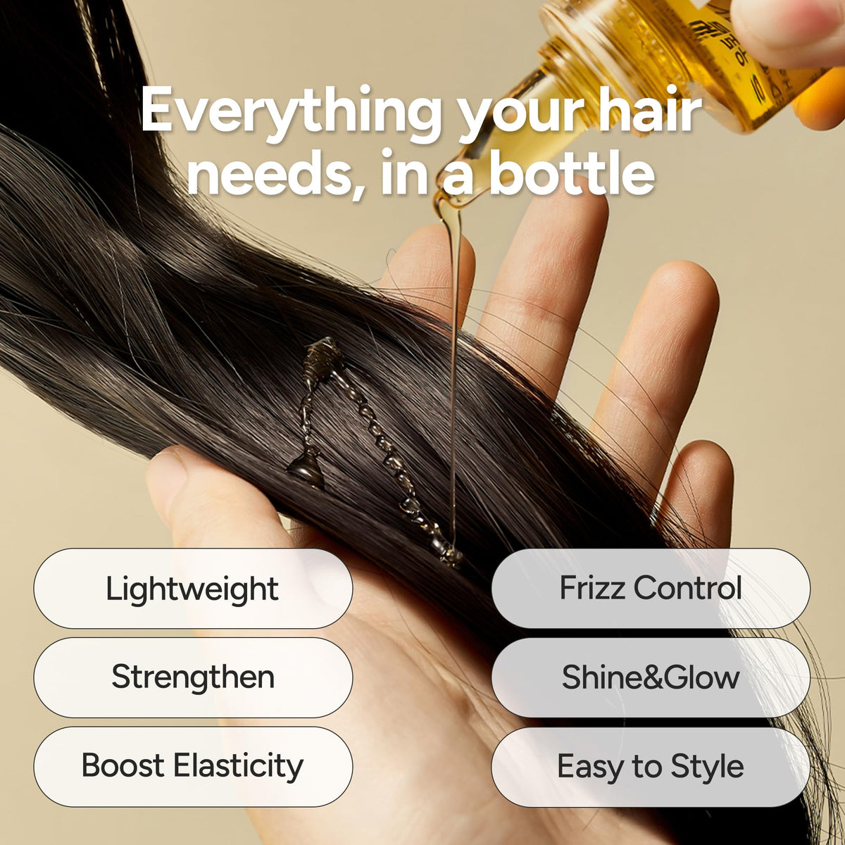 BANANAL Enriched Korean Bonding Hair Oil lightweight glow softens rough ends with airy feel