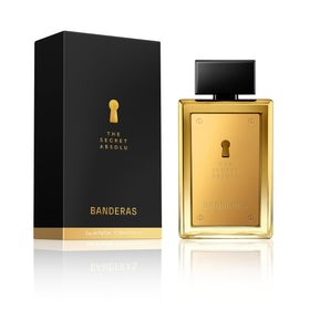 Banderas Secret Absolu bottle front view signals premium fragrance presence for special occasions.