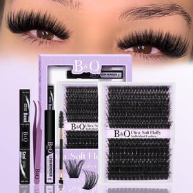 BandQaugen fluffy lash clusters kit packaging for easy at-home lash upgrades.