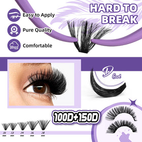 BandQaugen PBT material close-up showing ultra-soft lash clusters.