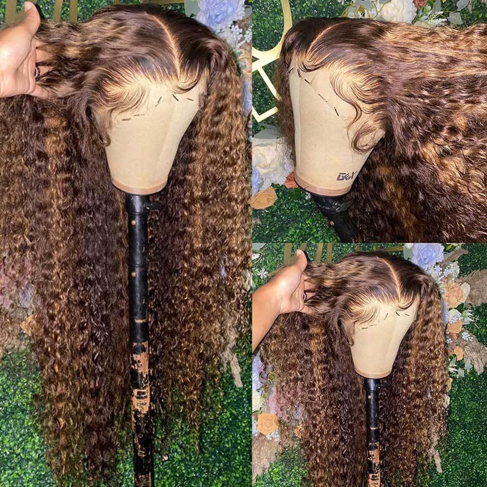 Bangjazz HD 13x4 transparent lace front deep wave wig blends with skin for a seamless look.