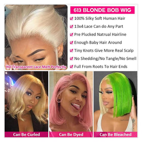Bangxunk 200% density visible fullness on straight bob wig